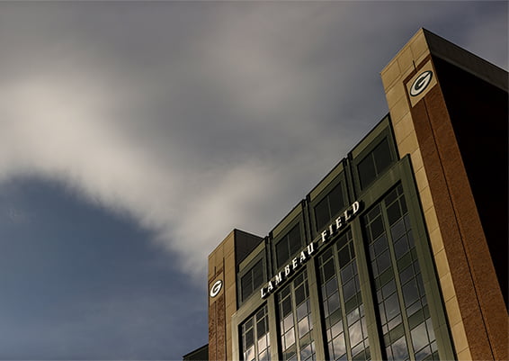 exterior view of Lambeau Field